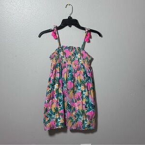 Tommy Bahama Girls Tropical Pink Floral Dress‎ Size 8.